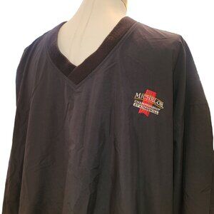 Michelob Championship Kingsmill Pullover Windbreaker Jacket L Black Nylon jj3524